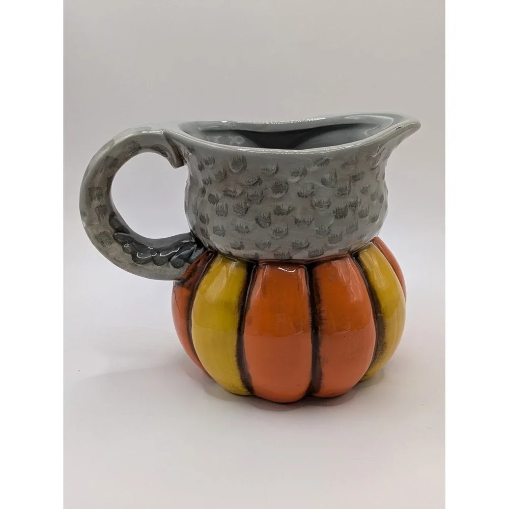 Halloween Johanna Parker Owl On A Cupcake Ceramic‎ Soap Dispenser And Creamer
